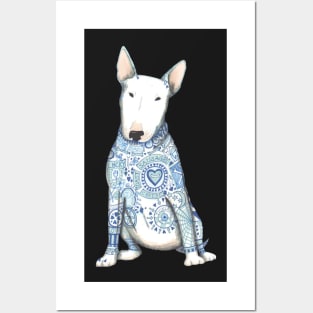 English Bull Terrier, Beautiful Bully,with his best tattoos Posters and Art